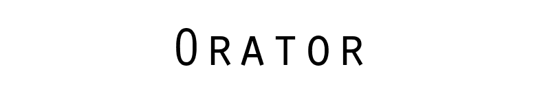 Orator font preview