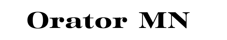 Orator MN  font preview