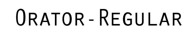 Orator-Regular font preview