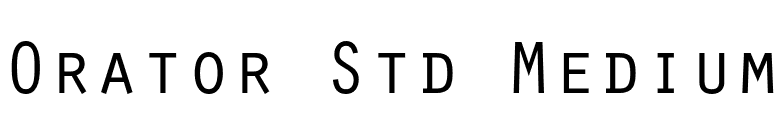 Orator Std Medium font preview
