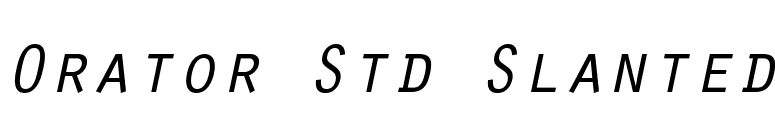Orator Std Slanted font preview