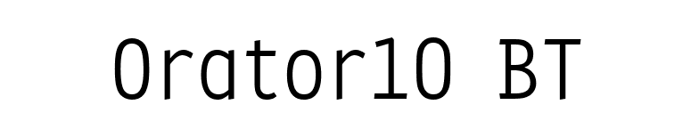 Orator10 BT font preview