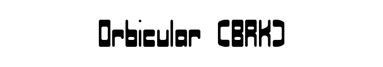 Orbicular (BRK) font preview