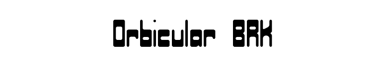 Orbicular BRK font preview