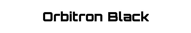 Orbitron Black font preview