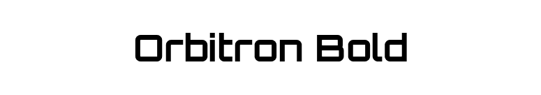 Orbitron Bold font preview