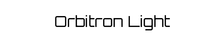 Orbitron Light font preview