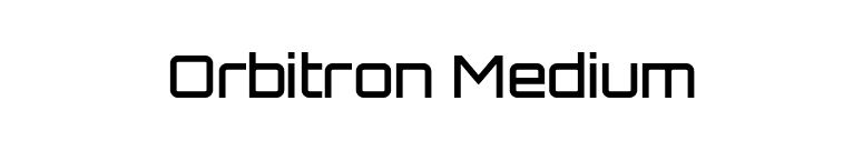 Orbitron Medium font preview