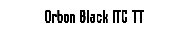 Orbon Black ITC TT font preview