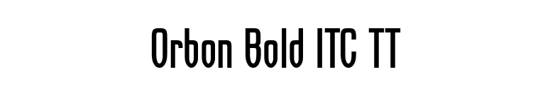 Orbon Bold ITC TT font preview