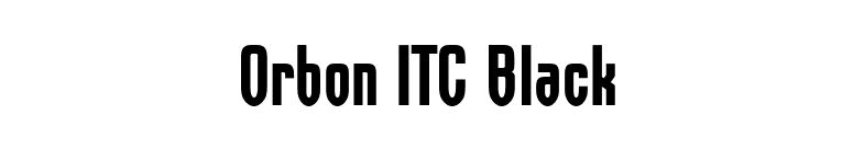Orbon ITC Black font preview