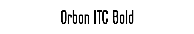 Orbon ITC Bold font preview
