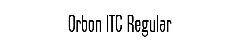 Orbon ITC Regular font preview