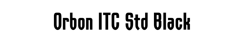 Orbon ITC Std Black font preview