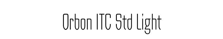 Orbon ITC Std Light font preview