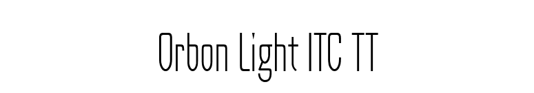 Orbon Light ITC TT font preview