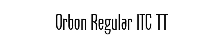 Orbon Regular ITC TT font preview