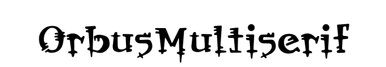 OrbusMultiserif font preview