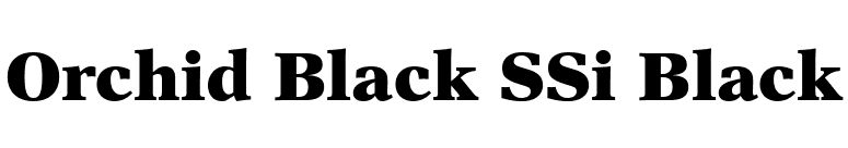 Orchid Black SSi Black font preview