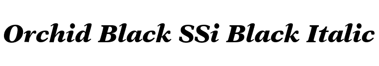 Orchid Black SSi Black Italic font preview