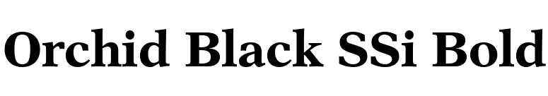 Orchid Black SSi Bold font preview