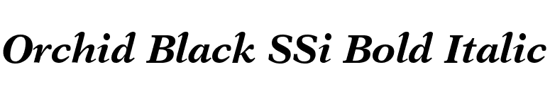 Orchid Black SSi Bold Italic font preview