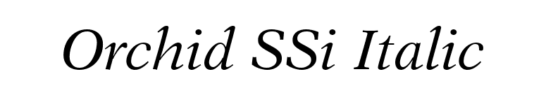 Orchid SSi Italic font preview