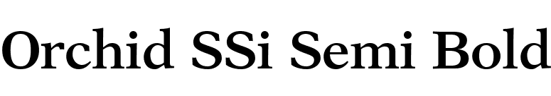 Orchid SSi Semi Bold font preview
