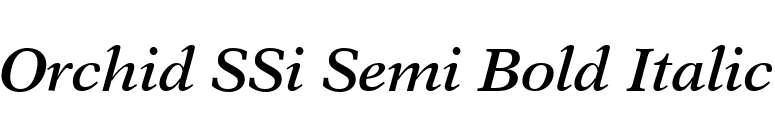 Orchid SSi Semi Bold Italic font preview