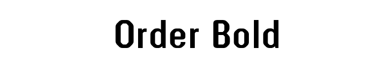 Order Bold font preview