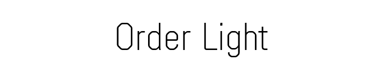 Order Light font preview