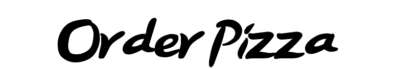 Order Pizza font preview