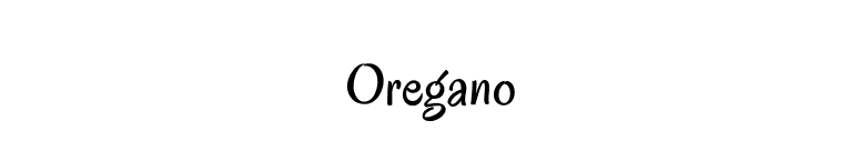 Oregano font preview