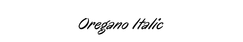 Oregano Italic font preview