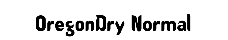 OregonDry Normal font preview