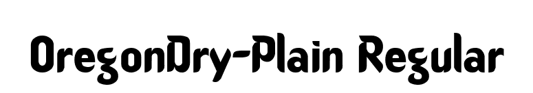 OregonDry-Plain Regular font preview