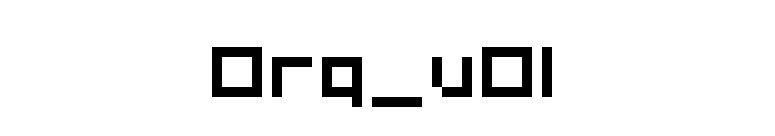 Org_v01 font preview