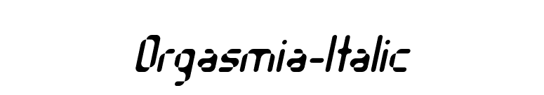 Orgasmia-Italic font preview