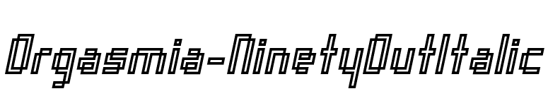 Orgasmia-NinetyOutItalic font preview