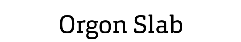 Orgon Slab font preview