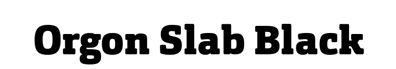 Orgon Slab Black font preview