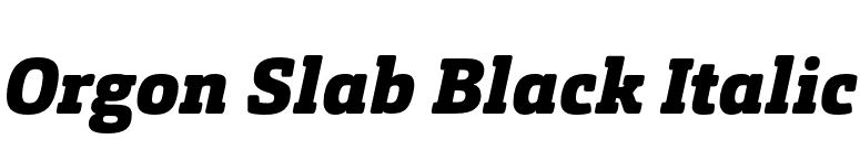 Orgon Slab Black Italic font preview