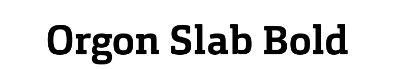 Orgon Slab Bold font preview
