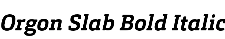 Orgon Slab Bold Italic font preview