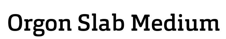 Orgon Slab Medium font preview