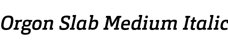 Orgon Slab Medium Italic font preview