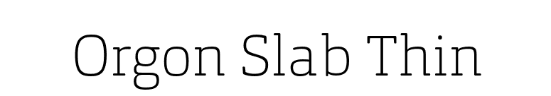 Orgon Slab Thin font preview