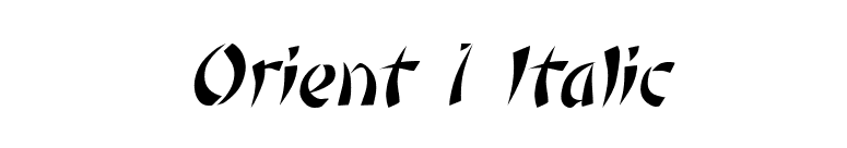 Orient 1 Italic font preview
