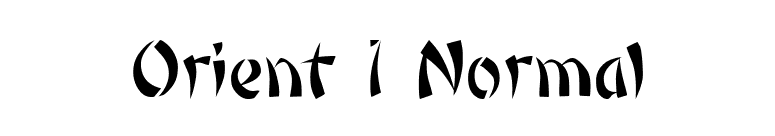 Orient 1 Normal font preview
