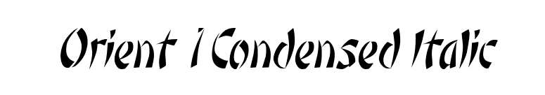 Orient 1Condensed Italic font preview